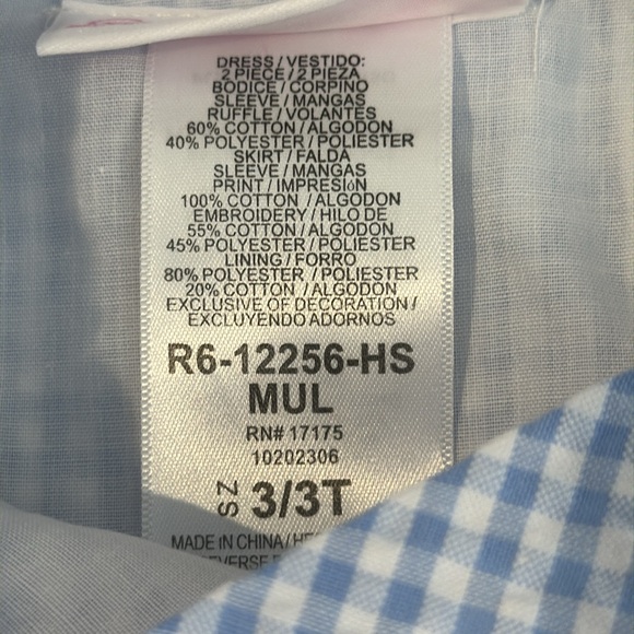 Bonnie Jean Flutter Sleeves Mixed Print Dress with Matching Hat. 3T - Picture 8 of 12